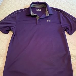Purple Under Armour golf shirt
